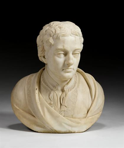 English white marble bust of a
