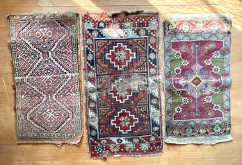 Three small Oriental mats including  3068c5