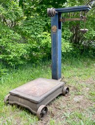 Antique Fairbanks floor scale in original