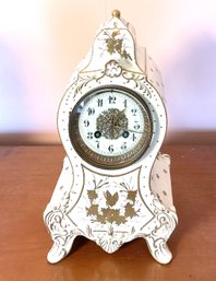 Vintage French porcelain mantle clock,