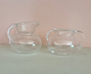 A Steuben glass creamer 3 H and 306913