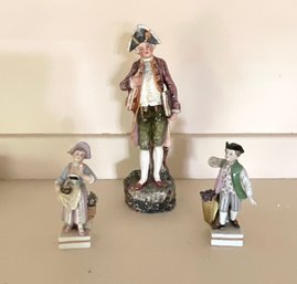 Three 19th C. porcelain figurines,