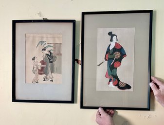 Two Japanese woodblock prints  30693b