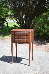 A vintage three drawer John Widdecomb