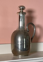 Antique mercury glass carafe with 306941