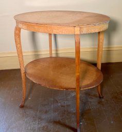 Ca 1920s birdseye maple oval table 30694d
