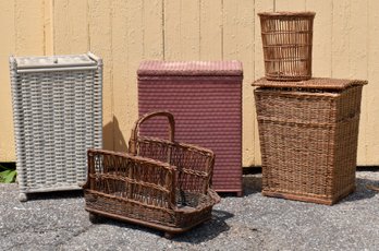A collection of vintage wicker  30695e