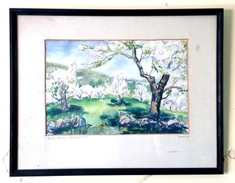 1946 Watercolor titled Apple Trees  306981