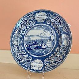 A 19th C. blue and white plate, by Enoch