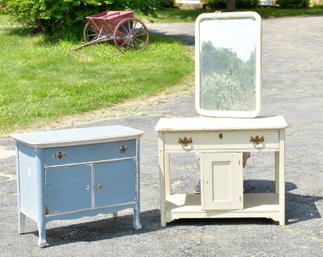 Vintage painted bathroom cabinets commodes 3069ba