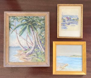 Three vintage artworks, including: