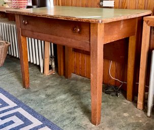 Antique country work table with