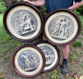 A matched set of four antique circular