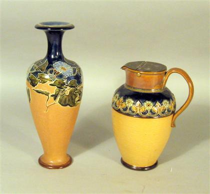 Two Doulton Lambeth stoneware items