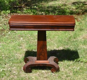 A 19th C Empire mahogany flip top 306a0d