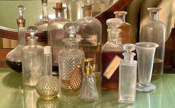 Twelve pieces, including: apothecary