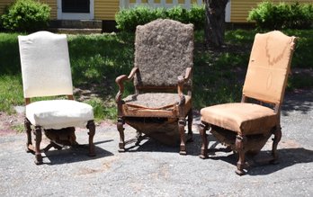 Three late 19th C carved walnut 306a27