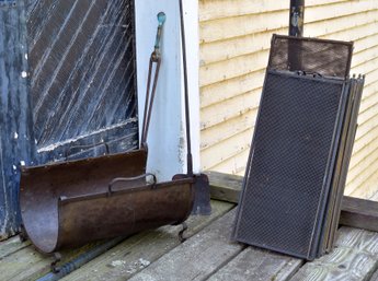 Five vintage folding fireplace