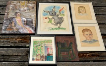 Six various artworks including  306a44