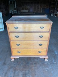Ca. 1940s rock maple four drawer