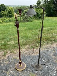 Two vintage floor lamps bronze 306a7c