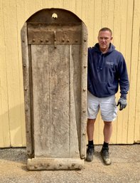 Antique wood and iron sled used