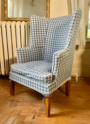 An early 20th C wing chair with 306a85