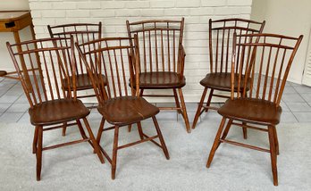 Six antique birdcage Windsor chairs  306aca