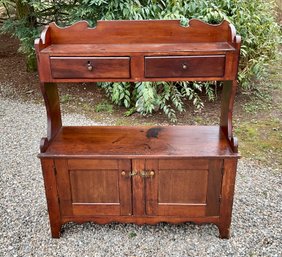 Ca. 1820 cherry stained pine bucket