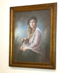 Pastel of a young girl wearing 306aff