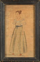An antique watercolor portrait 306b70