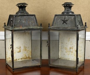 A pair of antique steel and glass 306b8b