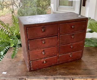 A 19th C eight drawer pine spice 306b9e