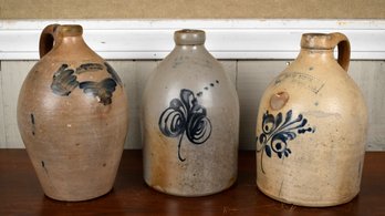 Three antique signed and decorated 306ba3