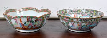 Two antique Rose Medallion bowls  306bad