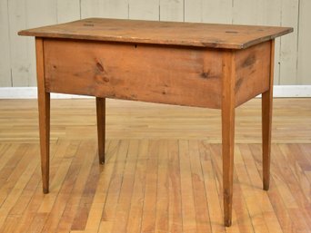Antique wood work table with a 306bbc
