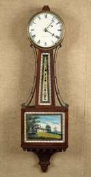 A vintage mahogany case banjo clock 306bc0