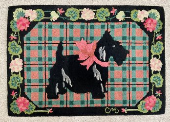 A hooked rug with a black scotty 306bd3