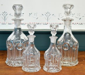 Two pairs of mid 19th C. flint glass