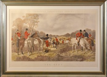 An antique engraving, The Meet from