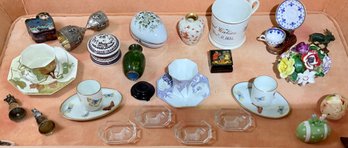 Vintage contents of a vitrine,