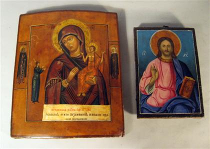 Two Greek or Russian painted icons 4d7ac