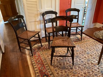 A set of four mid 19th C black 306cbc