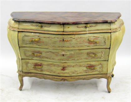 Italian painted bombe commode  4d7ae