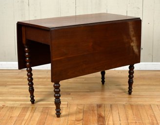 19th C drop leaf table with bobbin 306cef