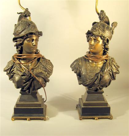 Pair of French patinated bronze 4d7b3