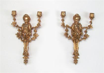 Pair of Louis XV gilt bronze wall 4d7b5