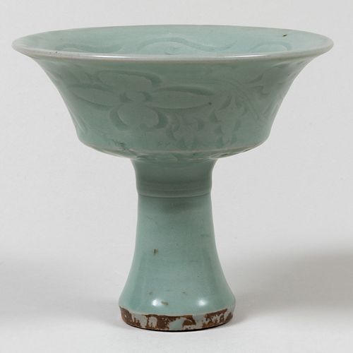 CHINESE CELADON GLAZED STEM CUP4