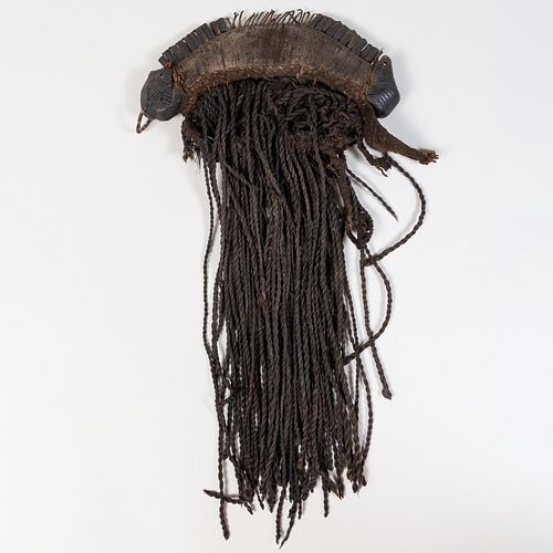 WEST AFRICAN CARVED WOOD, HAIR