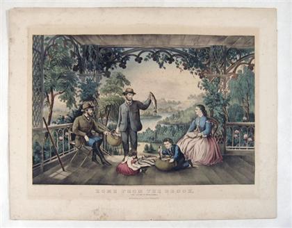 1 piece Hand Colored Lithograph  4dbc8